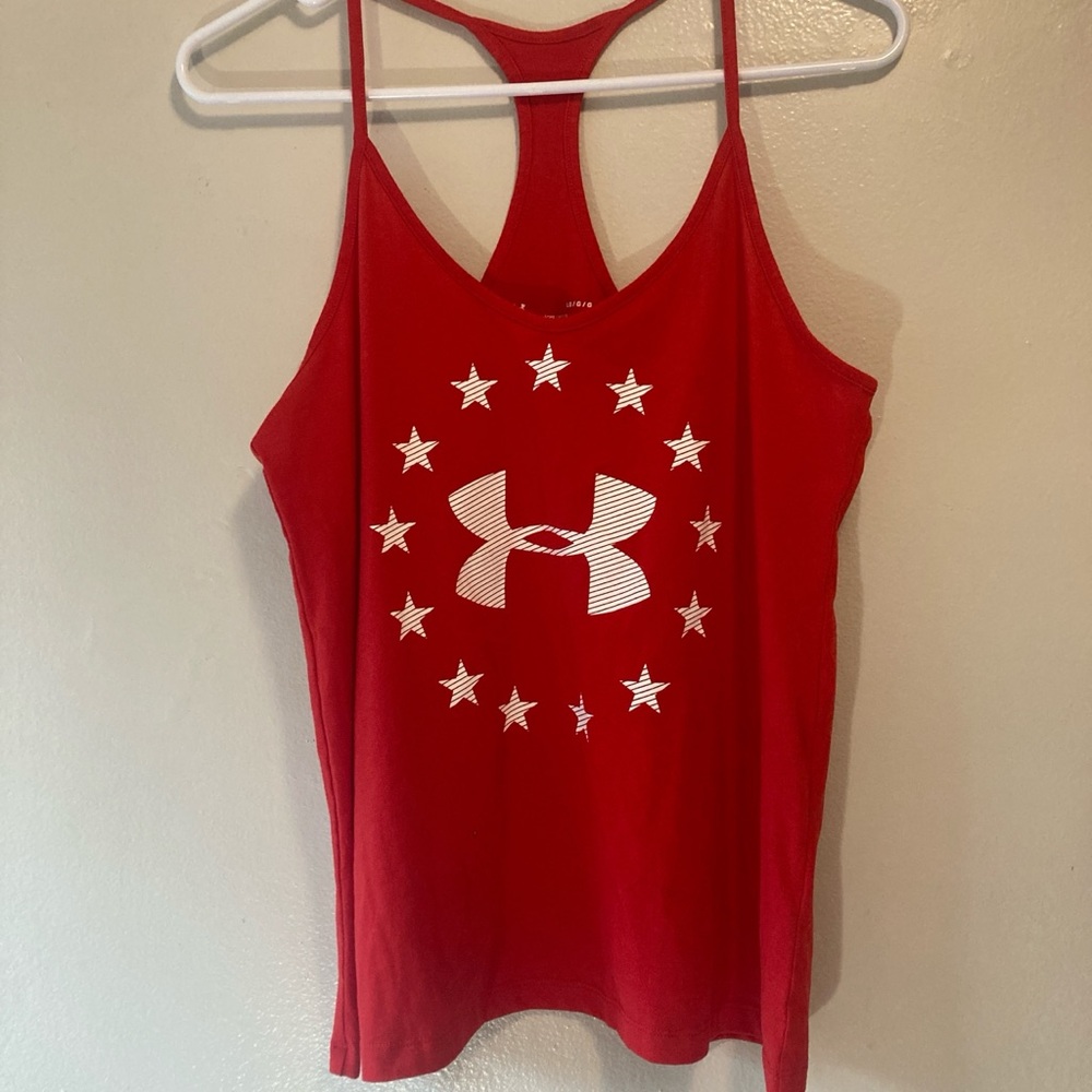 Under Armour Red Racerback Sleeveless Tank Top